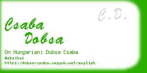 csaba dobsa business card